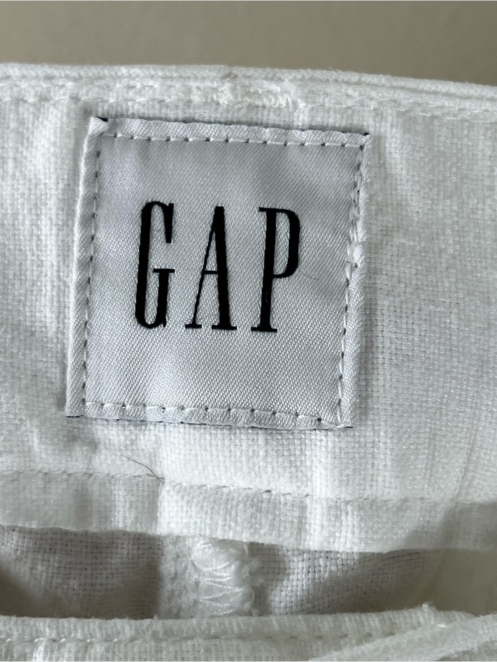 Gap White Linen Cotton Blend Pleated Trouser Wide Leg High Rise Pant SZ 14 Long - Picture 9 of 15